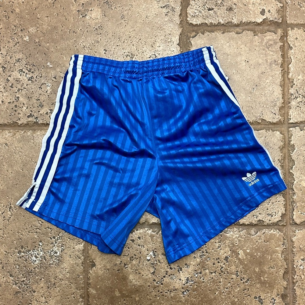 Adidas Vintage 1980’s Soccer Shorts Rare Find 3 Stripes Trefoil